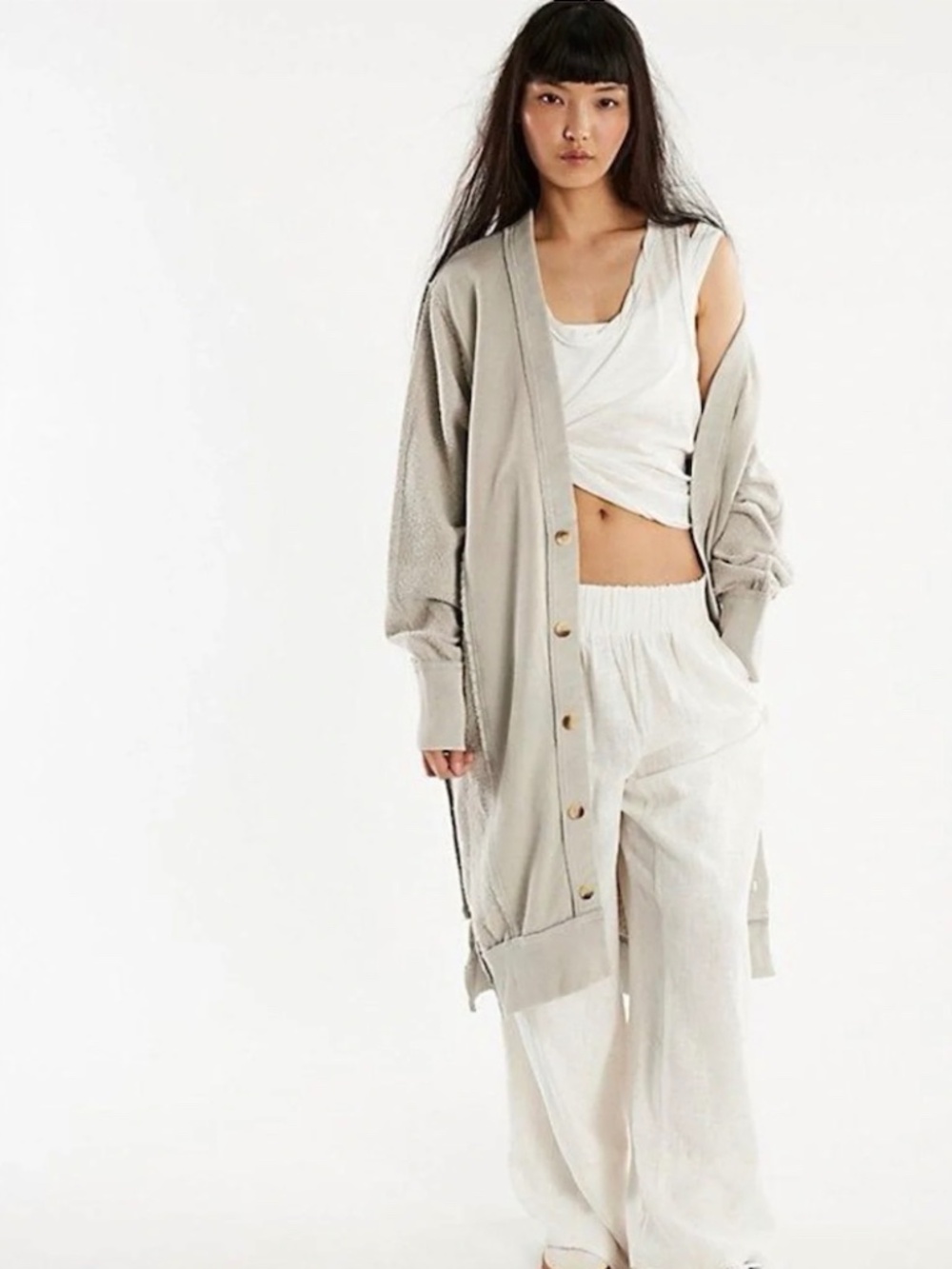 Free People┆XL┆SOLD OUT We The Free Dreamy Cardi ┆Quiet Gray┆419P